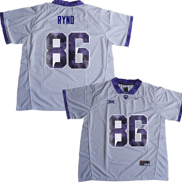 Men #86 Walker Rynd TCU Horned Frogs College Football Jerseys Sale-White - Click Image to Close